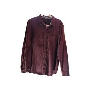 J Crew Size L Long Sleeve Button Down Brushed Flannel Shirt Professor Patches